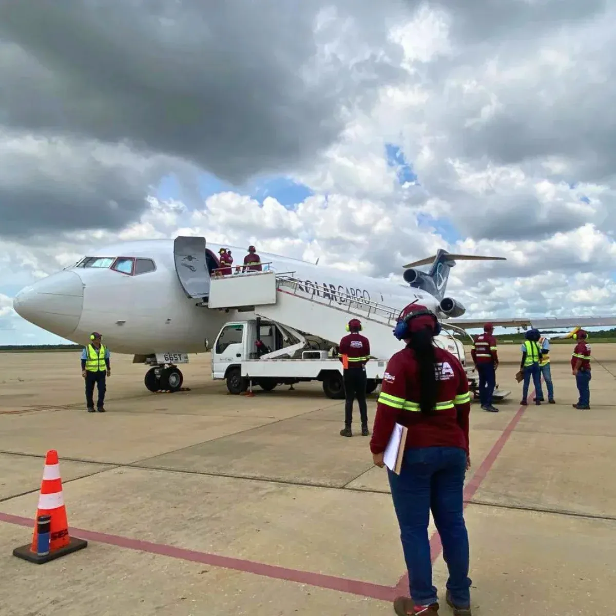Coordinación de carga aérea en rampa